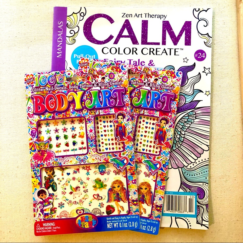 Fantasy Coloring book and Lisa Frank 2pack
